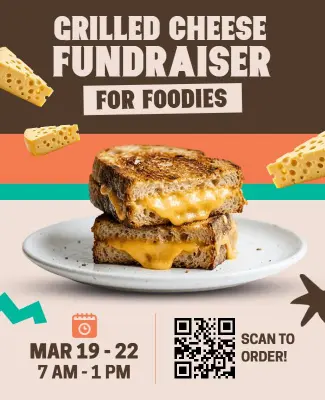 Grilled Cheese Fundraiser Event Flyer Template