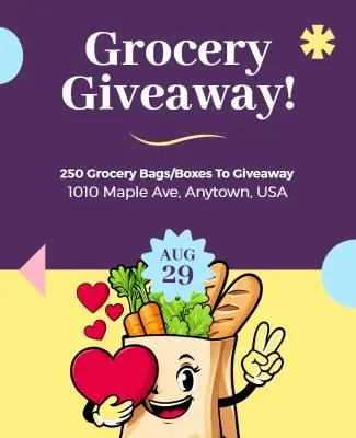 Grocery Giveaway Flyer Template