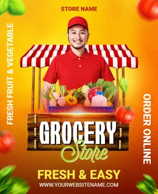 Bold Grocery Flyer Template
