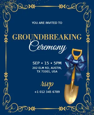 Groundbreaking Ceremony Invitation Flyer Template