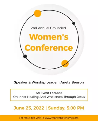 Grounded Womens Conference Event Flyer Template