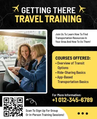 Group Travel Training Session Flyer Template