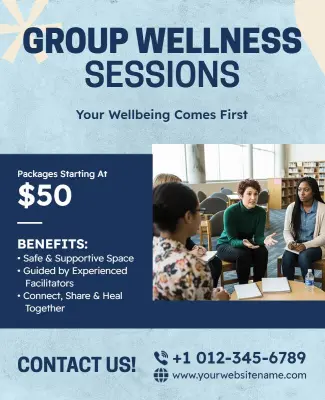 Group Wellness Session Promotional Flyer Template