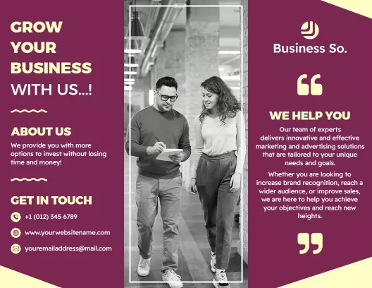 Growth Marketing Strategies and Business Solutions Brochure Template