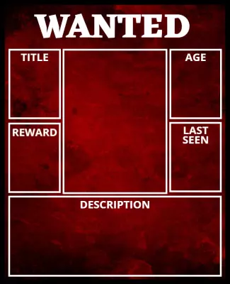 Grungy Red Vintage Wanted Poster Template