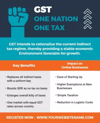Gst One Nation One Tax Flyer Template