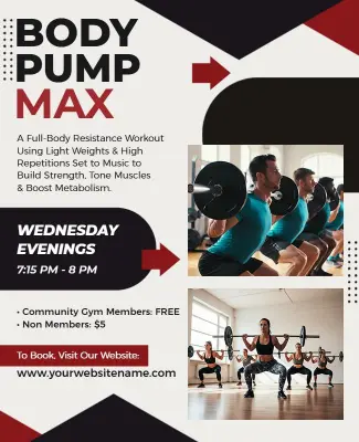 Gym Body Pump Flyer Template