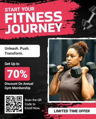 Gym Membership Discount Promotion Flyer Template