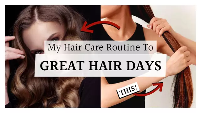 Hair Care Routine Secrets for Great Hair Days YouTube Thumbnail Template
