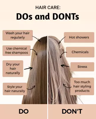 Hair Care Tips Do and Dont Flyer Template