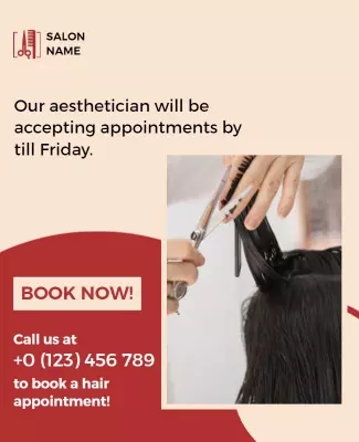 Hair Salon Booking Appointment Flyer Template