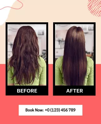 Hair Transformation Before and After Flyer Template