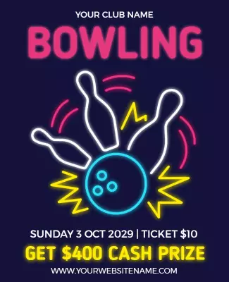 Haiti Bowling Flyer Template
