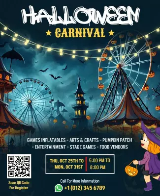 Halloween Carnival Event Flyer Template