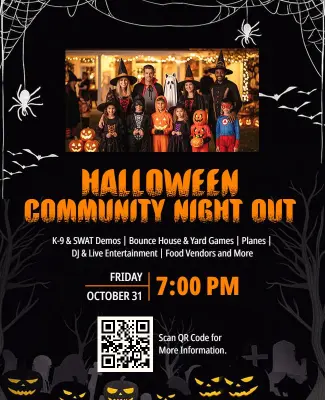 Halloween Community Night Out Event Flyer Template