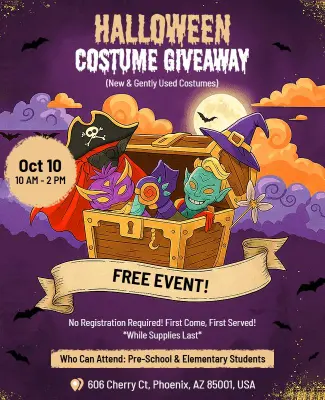Halloween Costume Giveaway Event Flyer Template