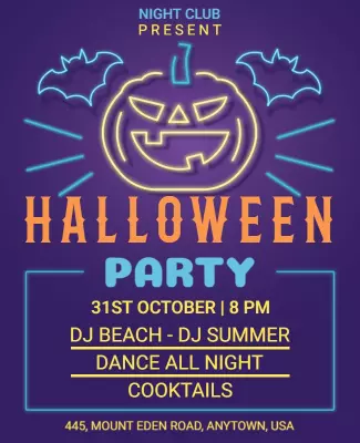 Halloween Nightclub Party Flyer Template