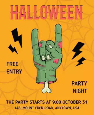 Halloween Party Night Event Flyer Template
