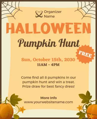 Halloween Pumpkin Hunt Event Flyer Template