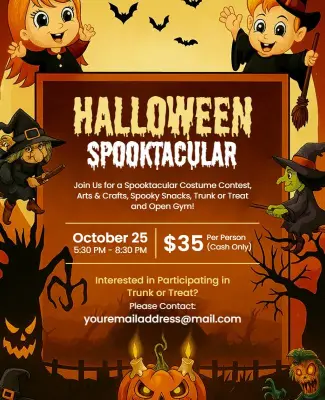 Halloween Spooktacular Event Celebration Flyer Template