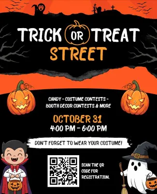 Halloween Trick or Treat Street Event Flyer Template