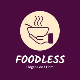 Hand Holding a Bowl for Innovative Foodless Dining Logo Template