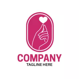 Hand Holding a Heart Symbolizing Love and Care Logo Template