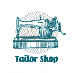Handcrafted Vintage Sewing Machine for Tailor Shop Logo Template