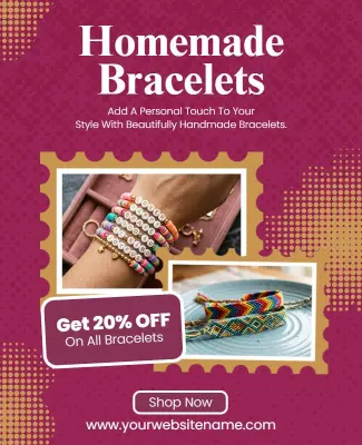 Handmade Bracelet Sale Promotional Flyer Template