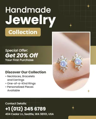 Handmade Jewelry Collection Promotional Flyer Template