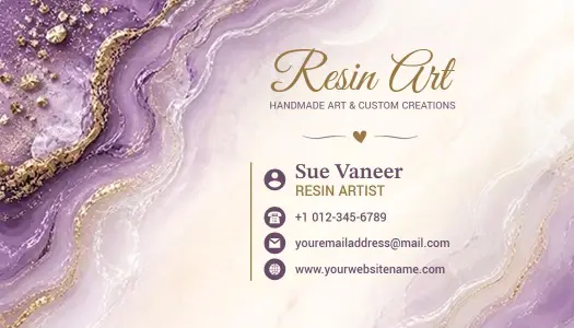 Handmade Resin Art Creations Business Card Template