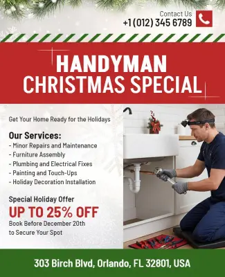 Handyman Christmas Special Service Flyer Template