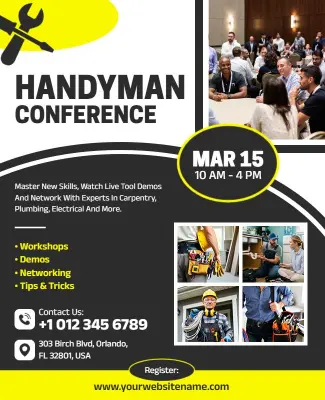 Handyman Skills Conference Networking Flyer Template