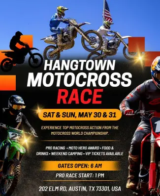 Hangtown Motocross Race Event Flyer Template