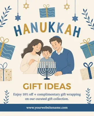 Hanukkah Family Gift Ideas Poster Template