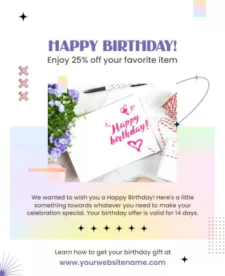 Happy Birthday Discount Celebration Flyer Template