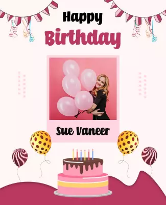 Colorful Pink Birthday Celebration Flyer Template