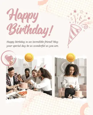 Happy Birthday Wishes Poster Template