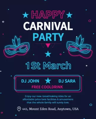 Happy Carnival Celebration Party Flyer Template