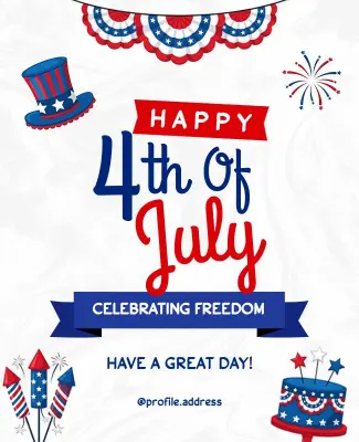 Happy Fourth of July Poster Template