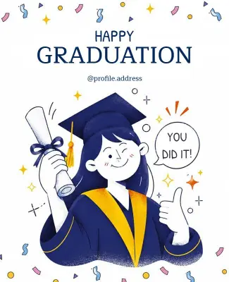Happy Graduation Poster Template