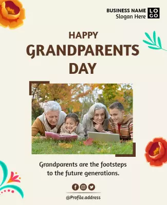 Happy Grandparents Day Celebration Flyer Template