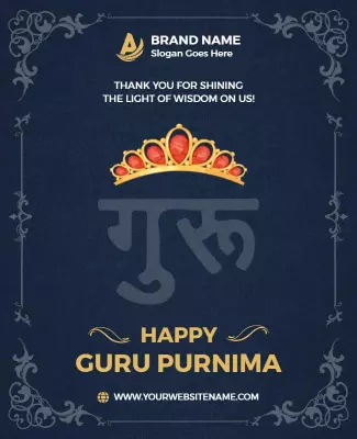 Happy Guru Purnima Celebration Flyer Template
