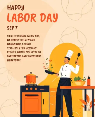 Happy Labor Day Celebration Poster Template