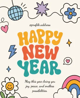 Happy New Year Celebration Poster Template