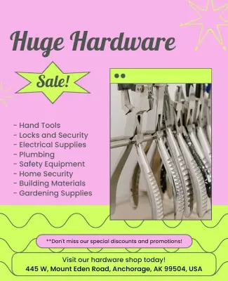 Hardware Store Promotional Sale Flyer Template
