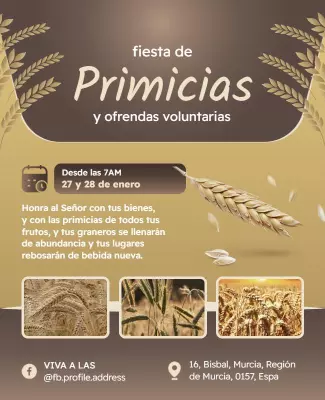 Harvest Festival and Offering Celebration Flyer Template