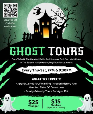 Haunted Gothic Castle Ghost Tours Flyer Template