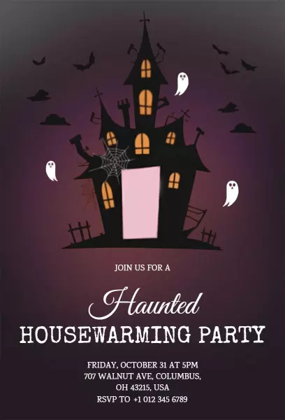 Haunted Housewarming Spooktacular Halloween Invitation Template