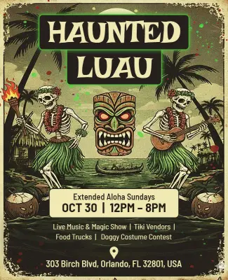 Haunted Luau Event Flyer Template